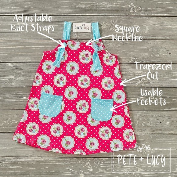 Pete & Lucy Shabby Roses Girl Dress‎ 3T NWT - Picture 3 of 3